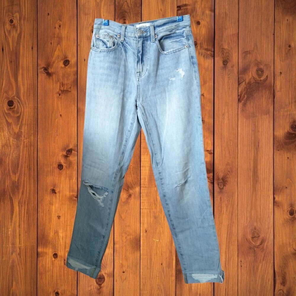 Pistola Presley High Rise Roller Size 24 Jeans Cuffed Distressed Denim